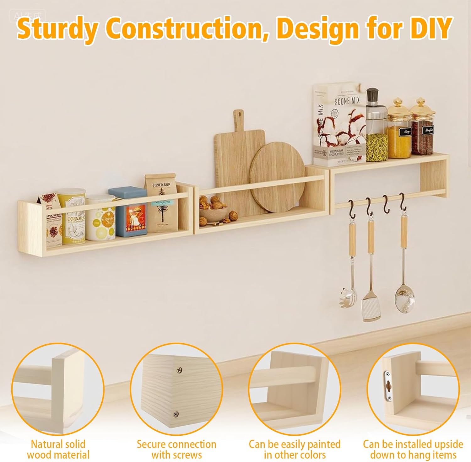 Libreria Sospesa da Parete per Cameretta 41.5cm - immagine 5