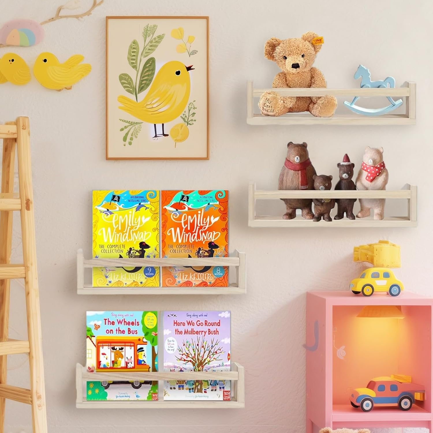 Libreria Sospesa da Parete per Cameretta 41.5cm - immagine 7