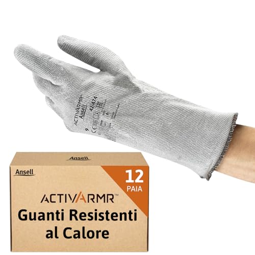 Ansell ActivArmr 42-474 Guanti Termoresistenti, Grigio