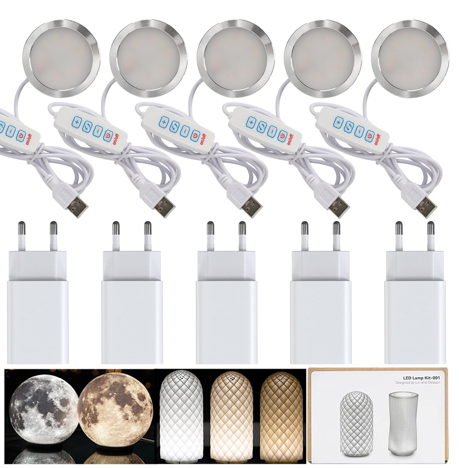 Set di Lampade a LED 001 per Bambu Lab Makerworld (5 pezzi)