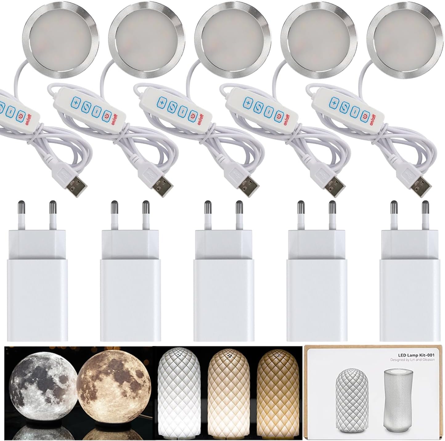 Set di Lampade a LED 001 per Bambu Lab Makerworld (5 pezzi) - immagine 1