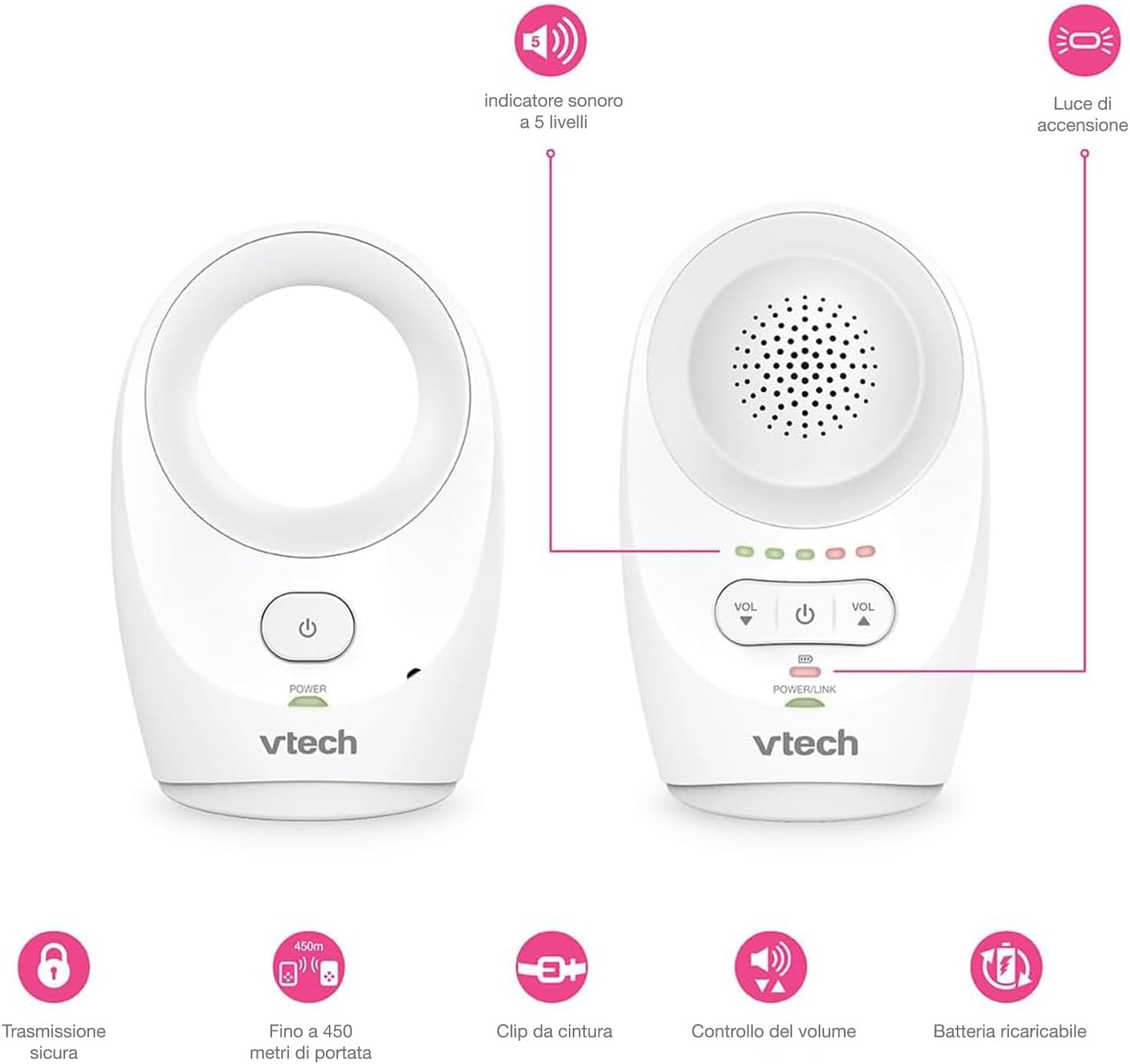 Vtech BM1120 Monitor Audio per Bambini - immagine 2