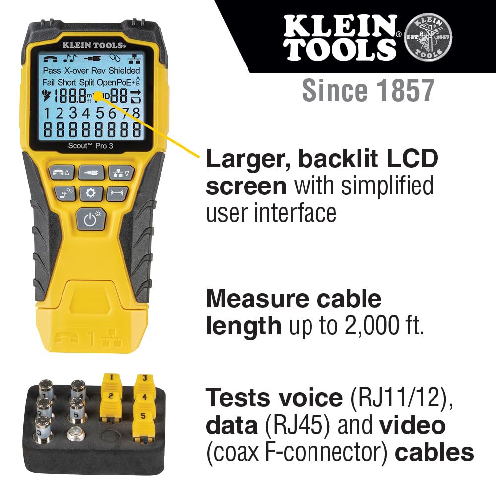 Klein Tools VDV501-851 - Kabeltester Audio/Video - immagine 2