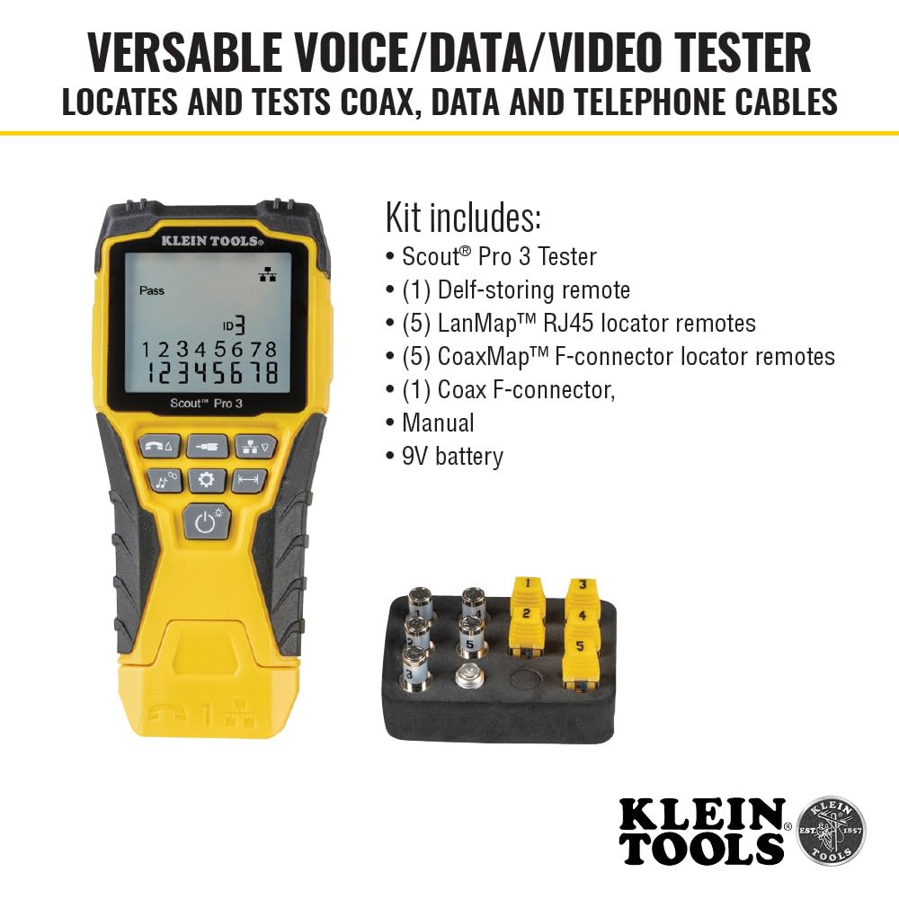 Klein Tools VDV501-851 - Kabeltester Audio/Video - immagine 4