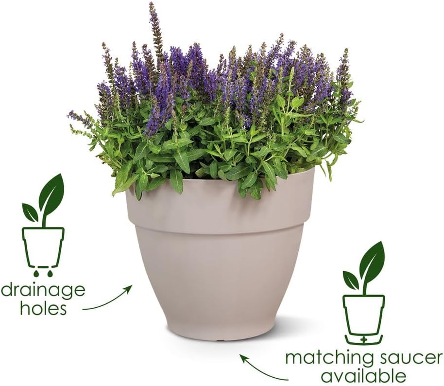 elho Vibia Campana Rotondo 65cm - Vaso Grande Marrone - immagine 2