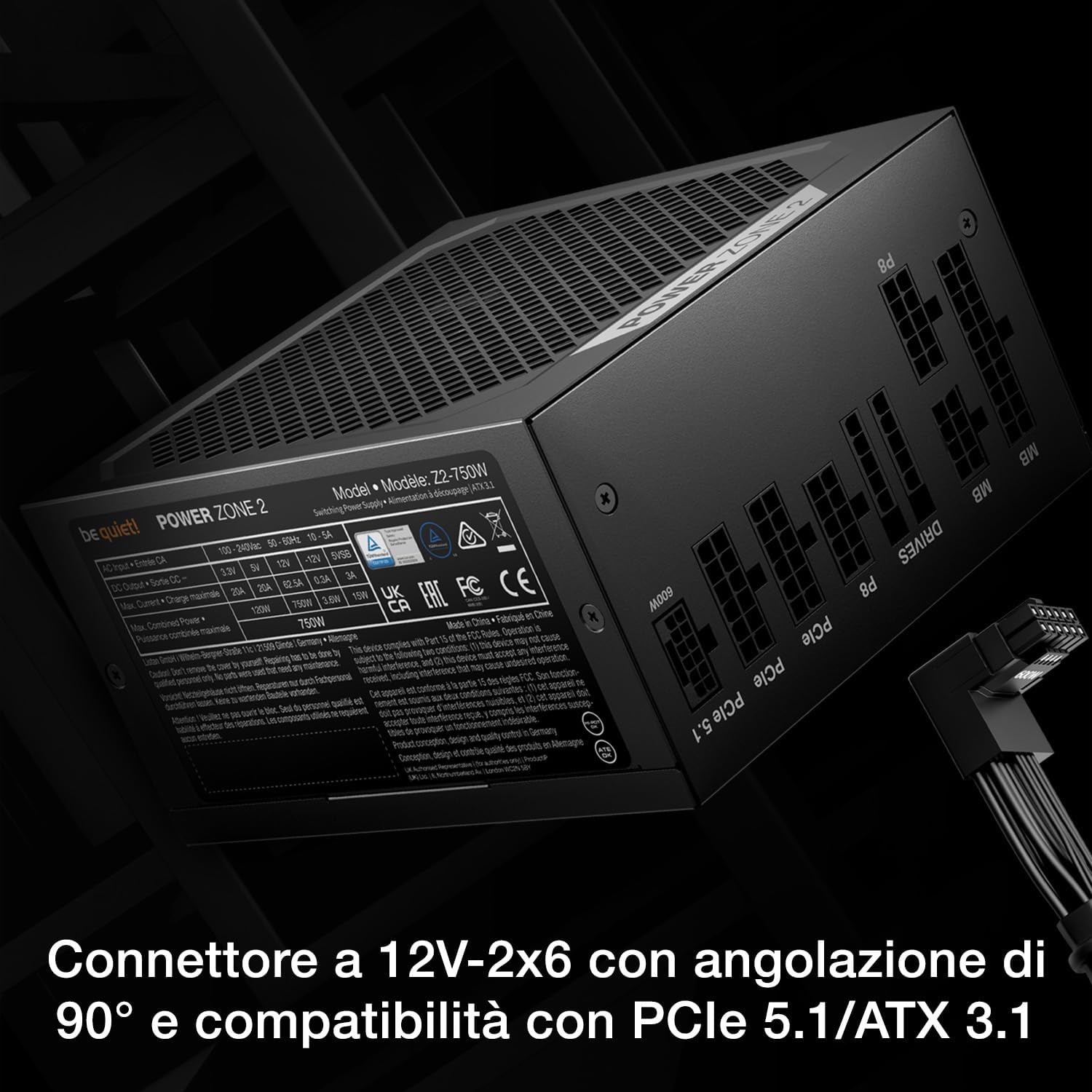 Be Quiet! Power Zone 2 750W - Alimentatore 80 Plus Platinum - immagine 6