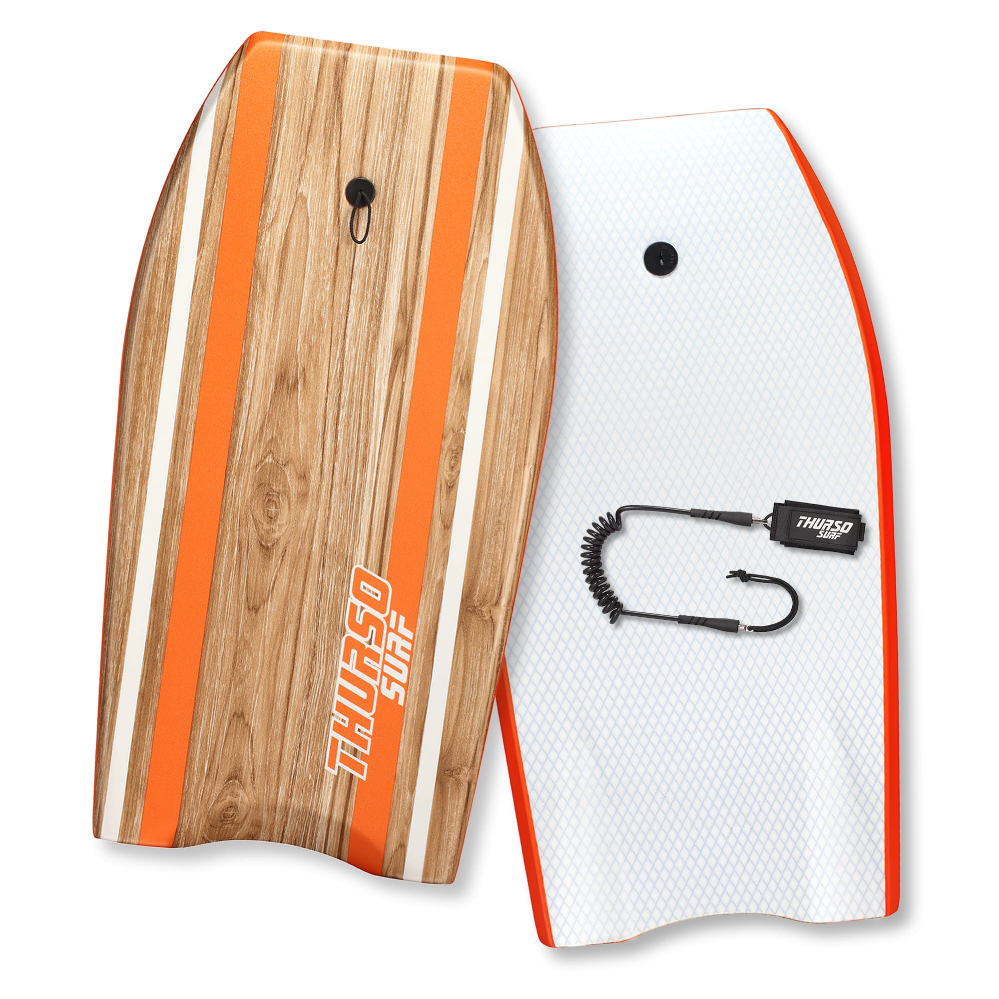 THURSO SURF Quill - Tavole da bodyboard, perfette per bambini e adulti, per divertimento in spiaggia e in piscina, leggero e resistente, ideale per equitazione e bodyboard, mandarino