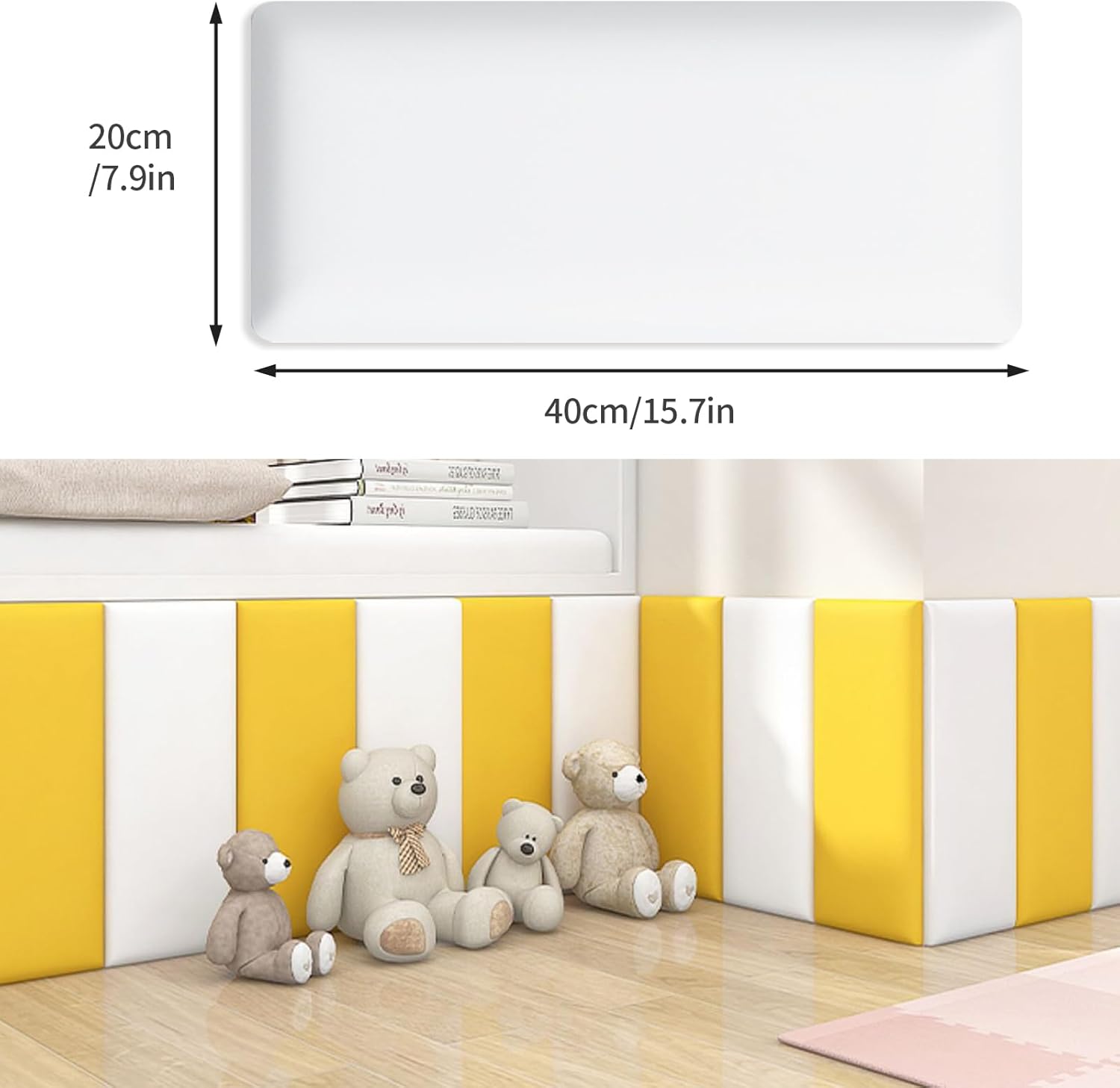 Pannelli da Parete 3D Anti-Collisione Softpack (Bianco, 4 pezzi) - immagine 2