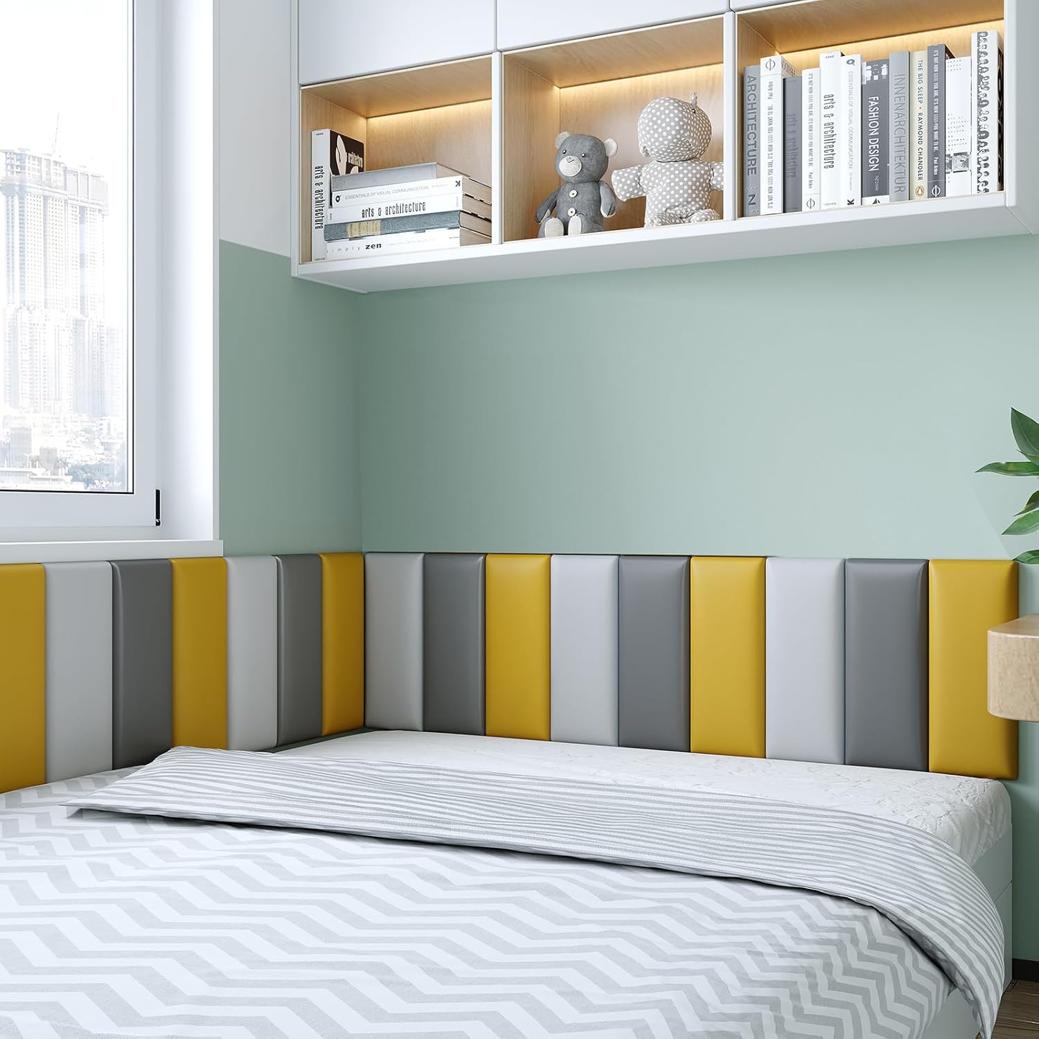 Pannelli da Parete 3D Anti-Collisione Softpack (Bianco, 4 pezzi) - immagine 7