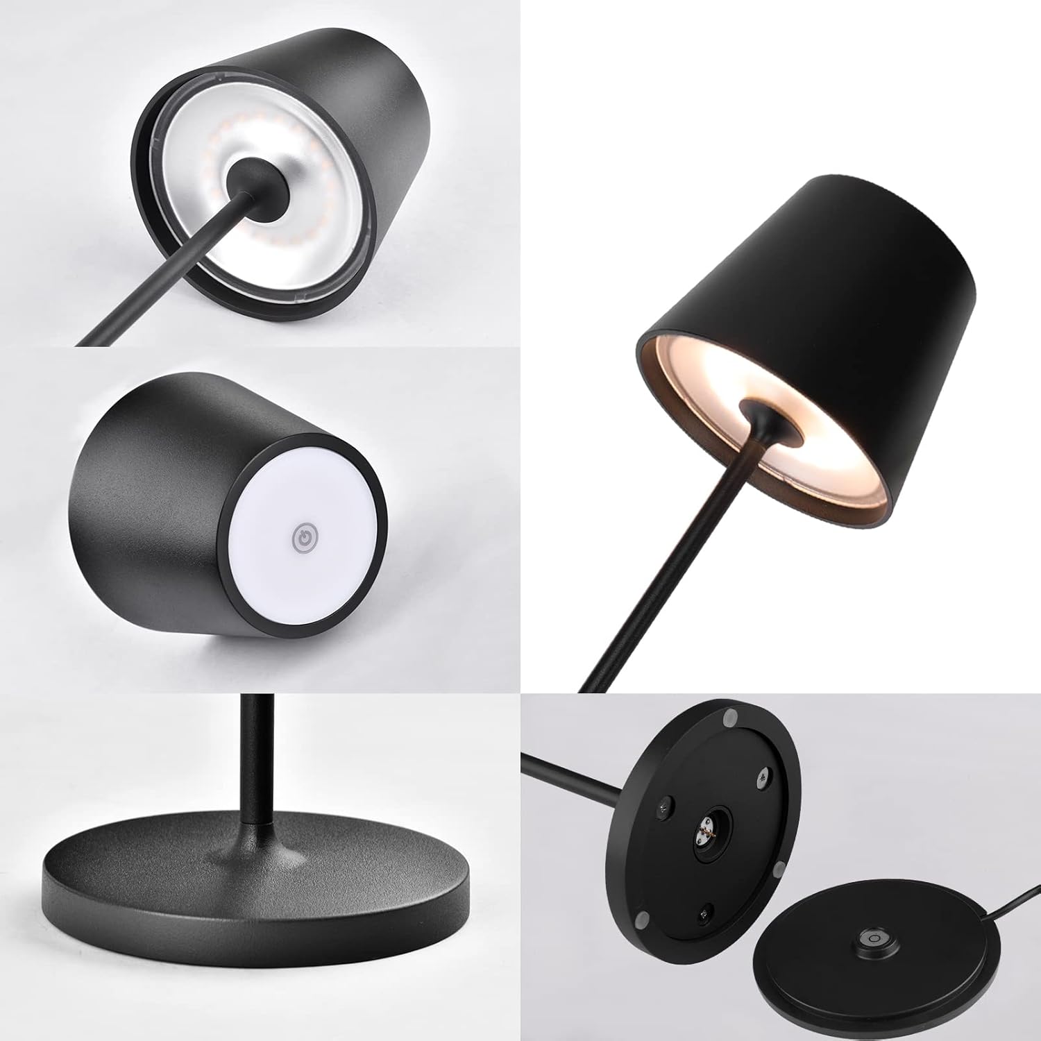 K-Bright Lampada LED Dimmerabile da Tavolo Alluminio H38cm (2 pezzi) - immagine 2