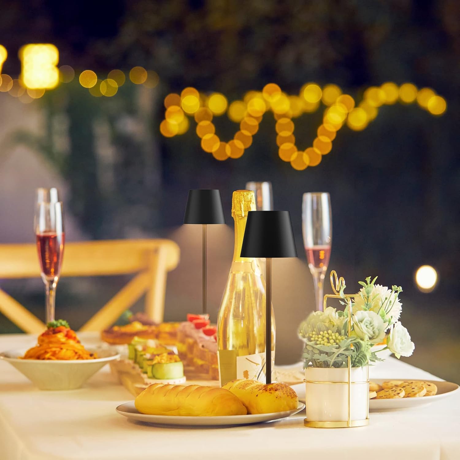 K-Bright Lampada LED Dimmerabile da Tavolo Alluminio H38cm (2 pezzi) - immagine 6