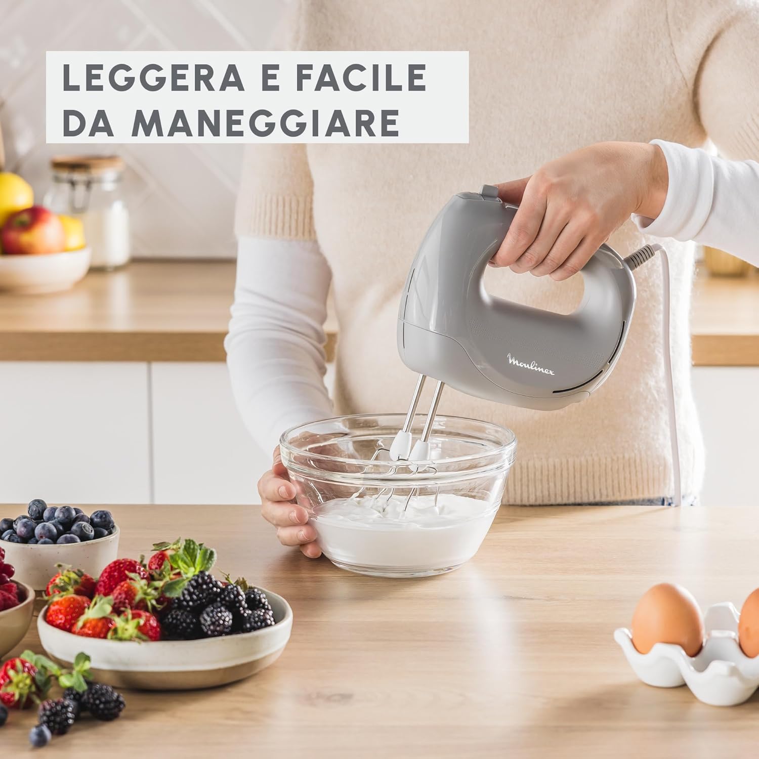 Moulinex Easy Max - Sbattitore Elettrico 300W, Pepper - immagine 7