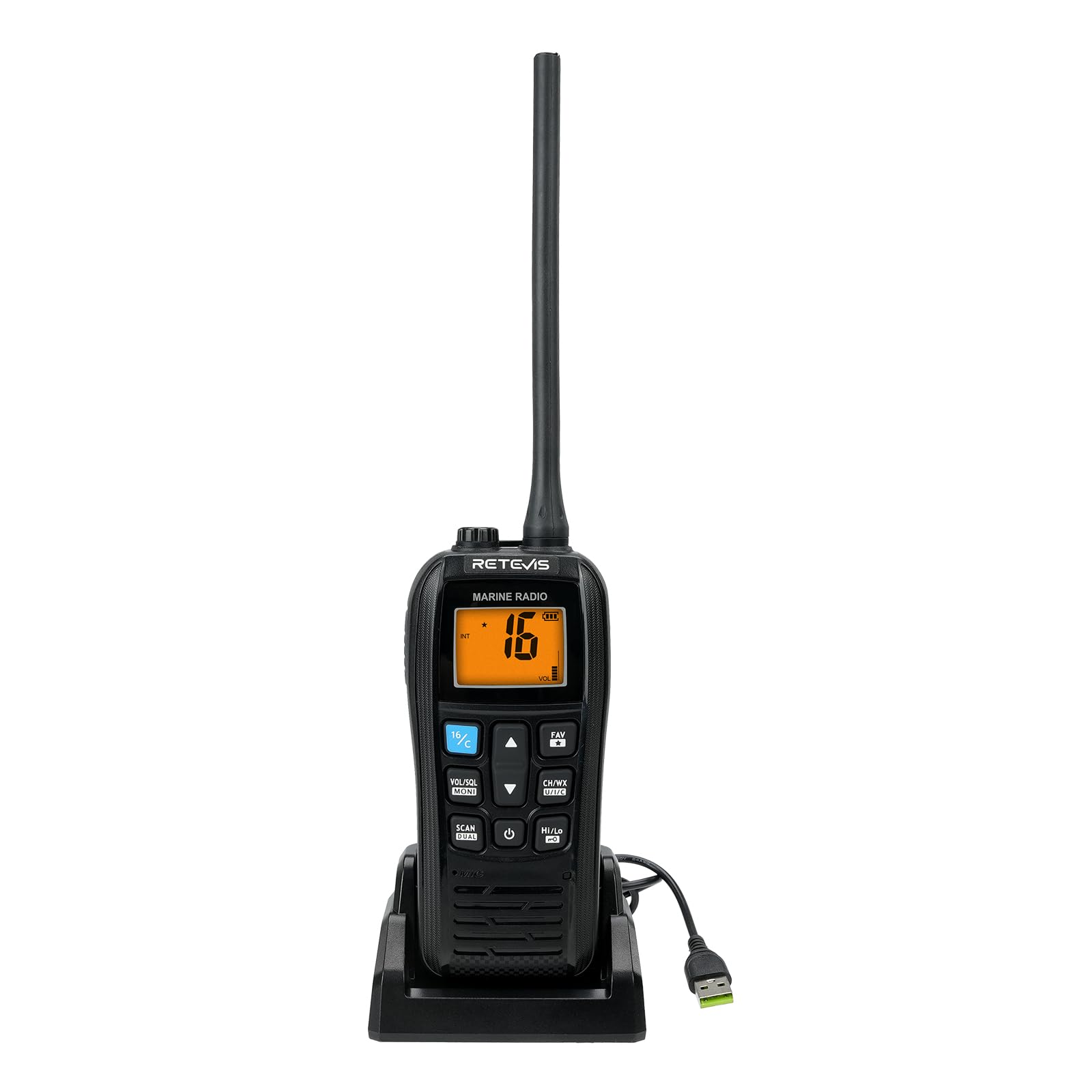 Retevis RM22 VHF Marino Portatile IP67, Nero