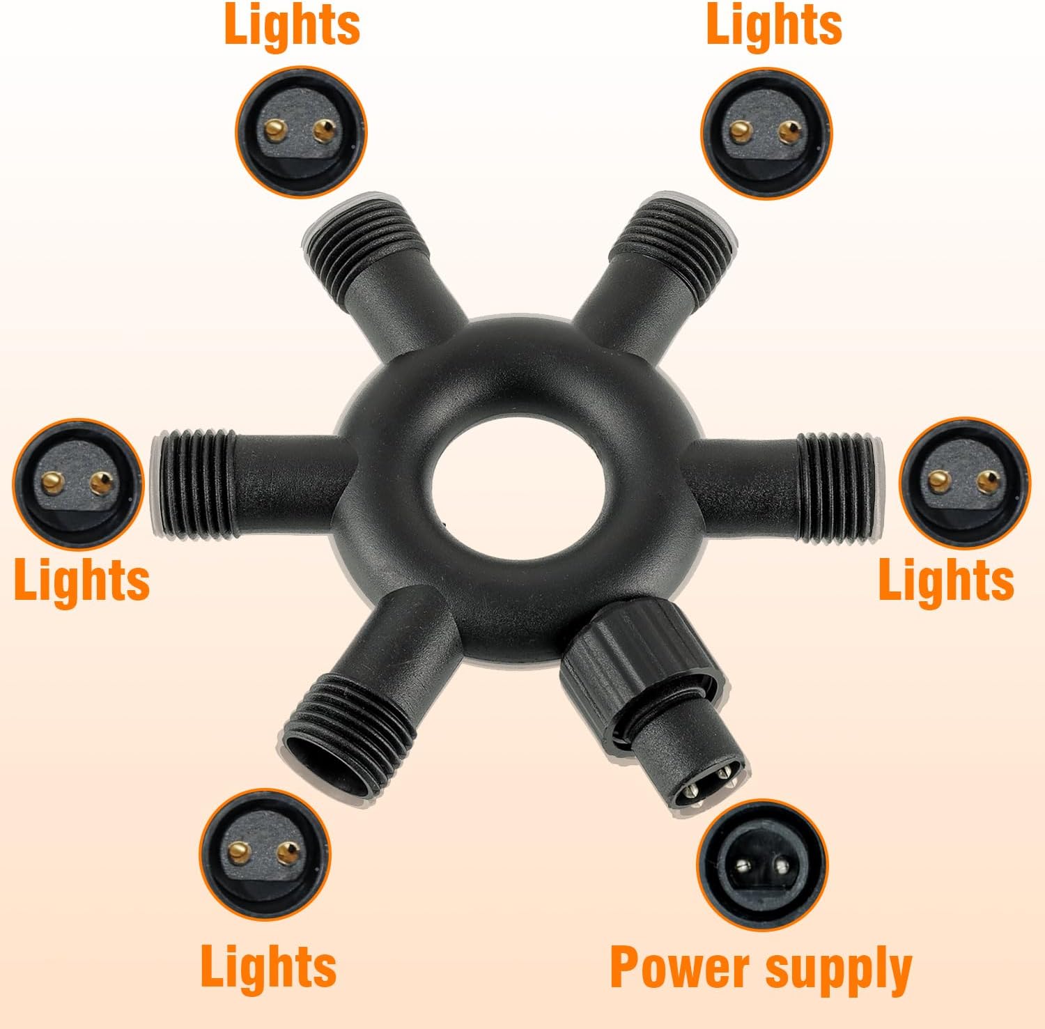 Huarew Connettore Luci Natale 2 Pin IP65 - immagine 3