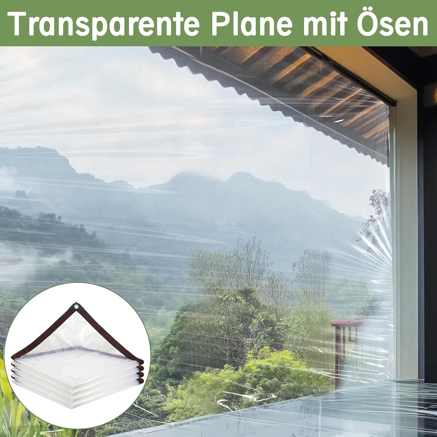 Bcbig Telone Trasparente Occhiellato 3 x 5 m - immagine 5