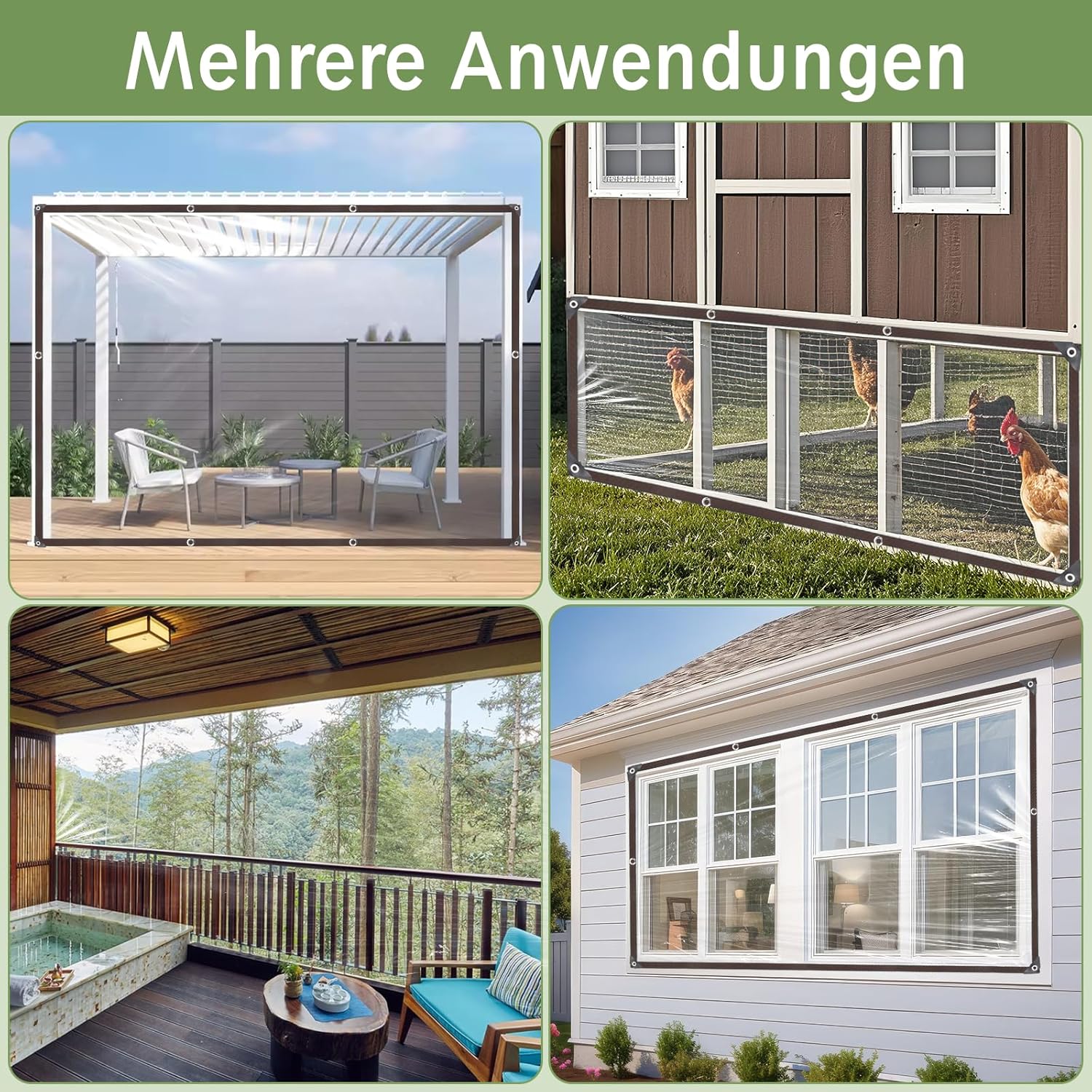 Bcbig Telone Trasparente Occhiellato 3 x 5 m - immagine 6