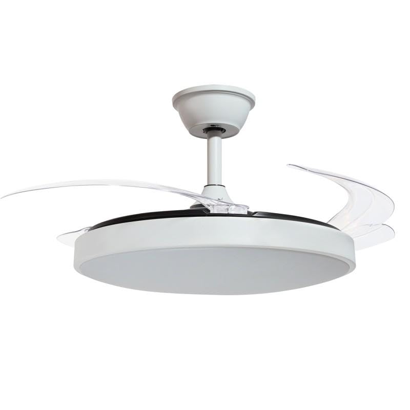 DRW Ventilatore da Soffitto con Luce Eclipse, Bianco