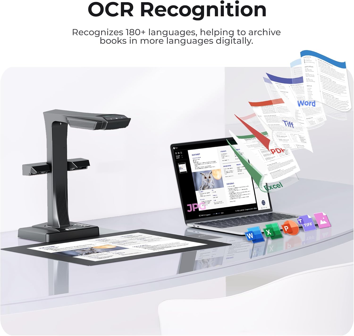 Czur 16MP Scanner per Libri Professionali con OCR - immagine 4