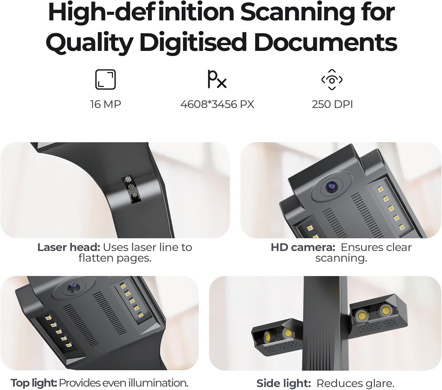 Czur 16MP Scanner per Libri Professionali con OCR - immagine 5