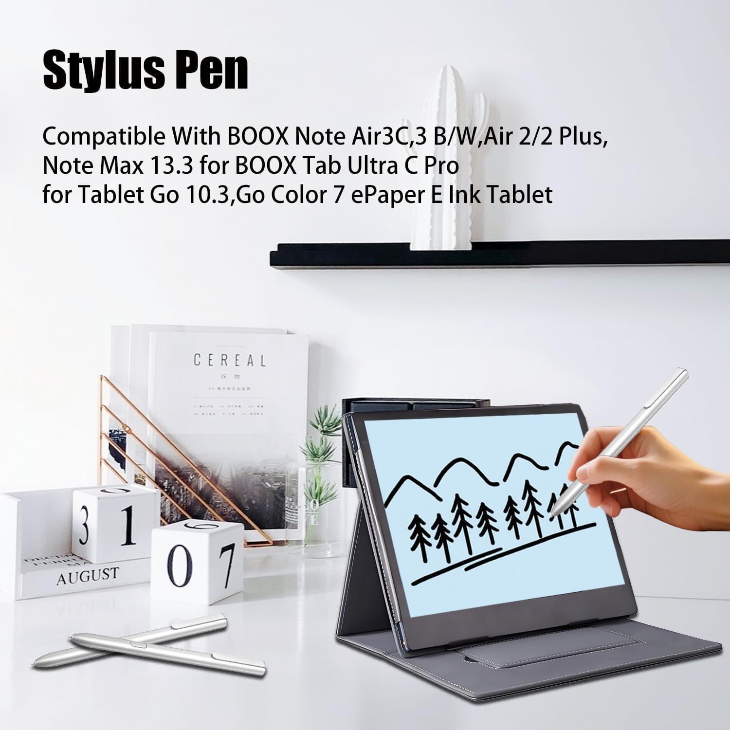 Penna Stilo per BOOX Note Air3C, 3 B/W, Air 2/2 Plus, Argento - immagine 4