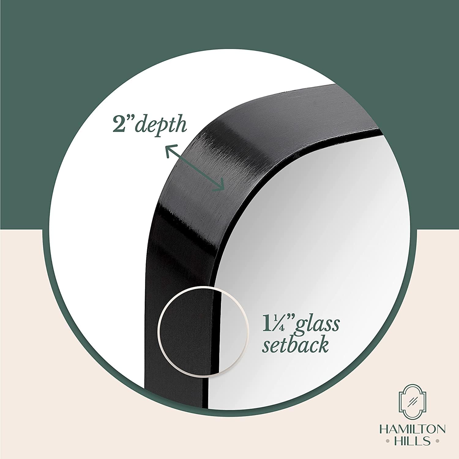 Struttura Specchio da Parete 55x75 cm, Nero - immagine 4