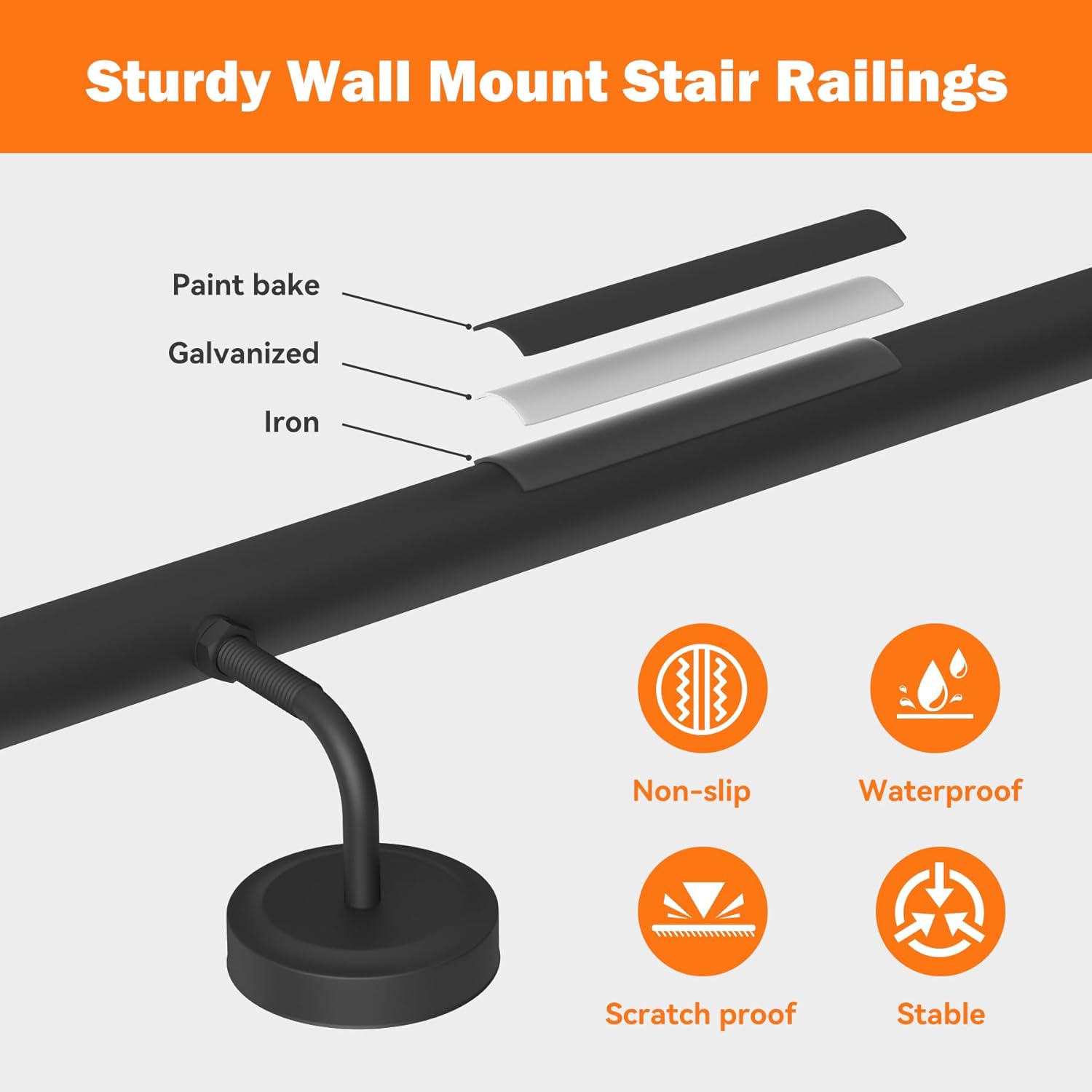 Corrimano Industriale in Metallo 365cm - immagine 4