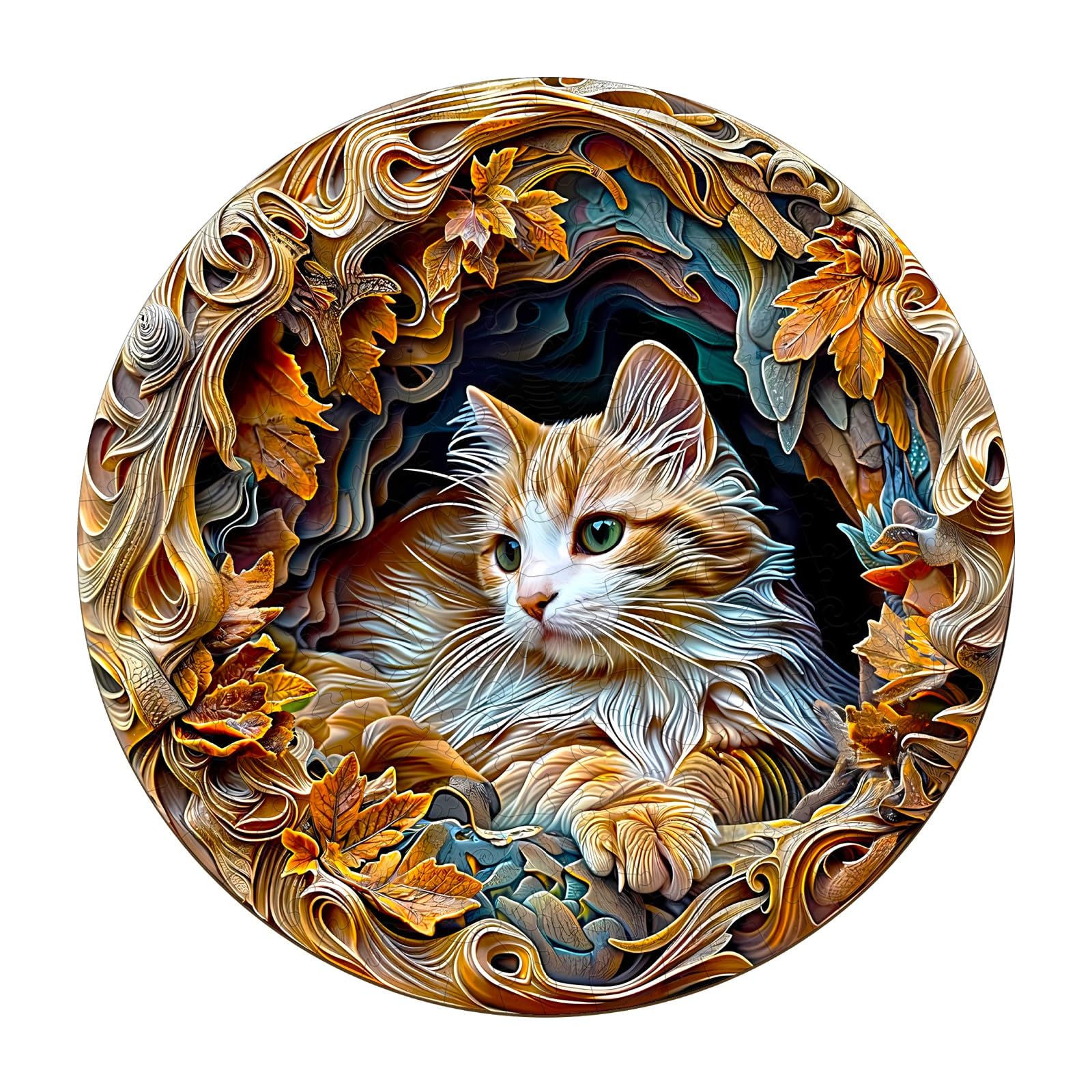 Kaayeewood Puzzle in Legno Gatto 435 Pezzi