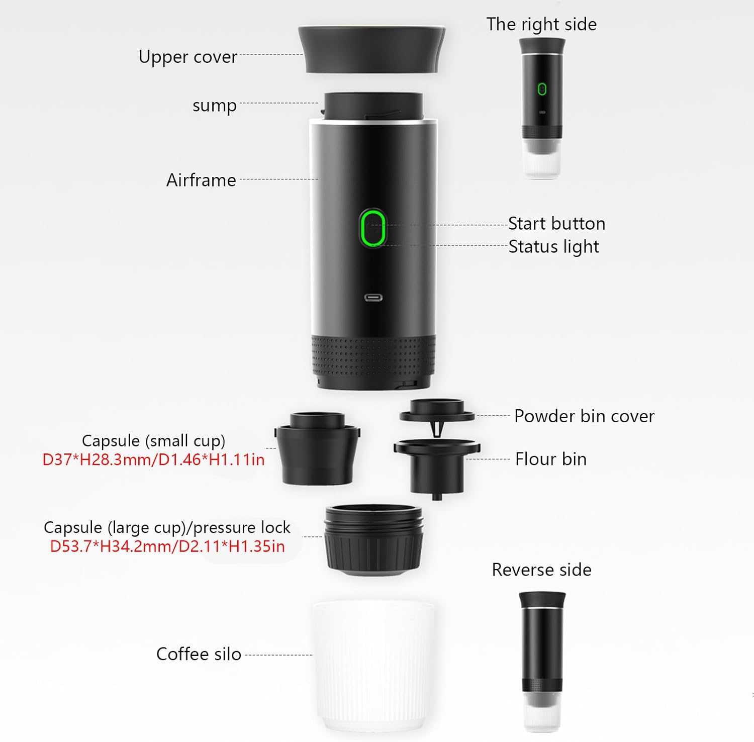 Irishom Macchina Caffè Elettrica Portatile 3 in 1 - immagine 2