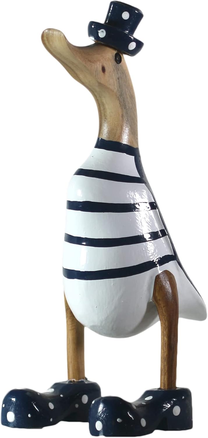 ART-CRAFT Anatra di Legno Decorazione Giardino 25cm - immagine 4