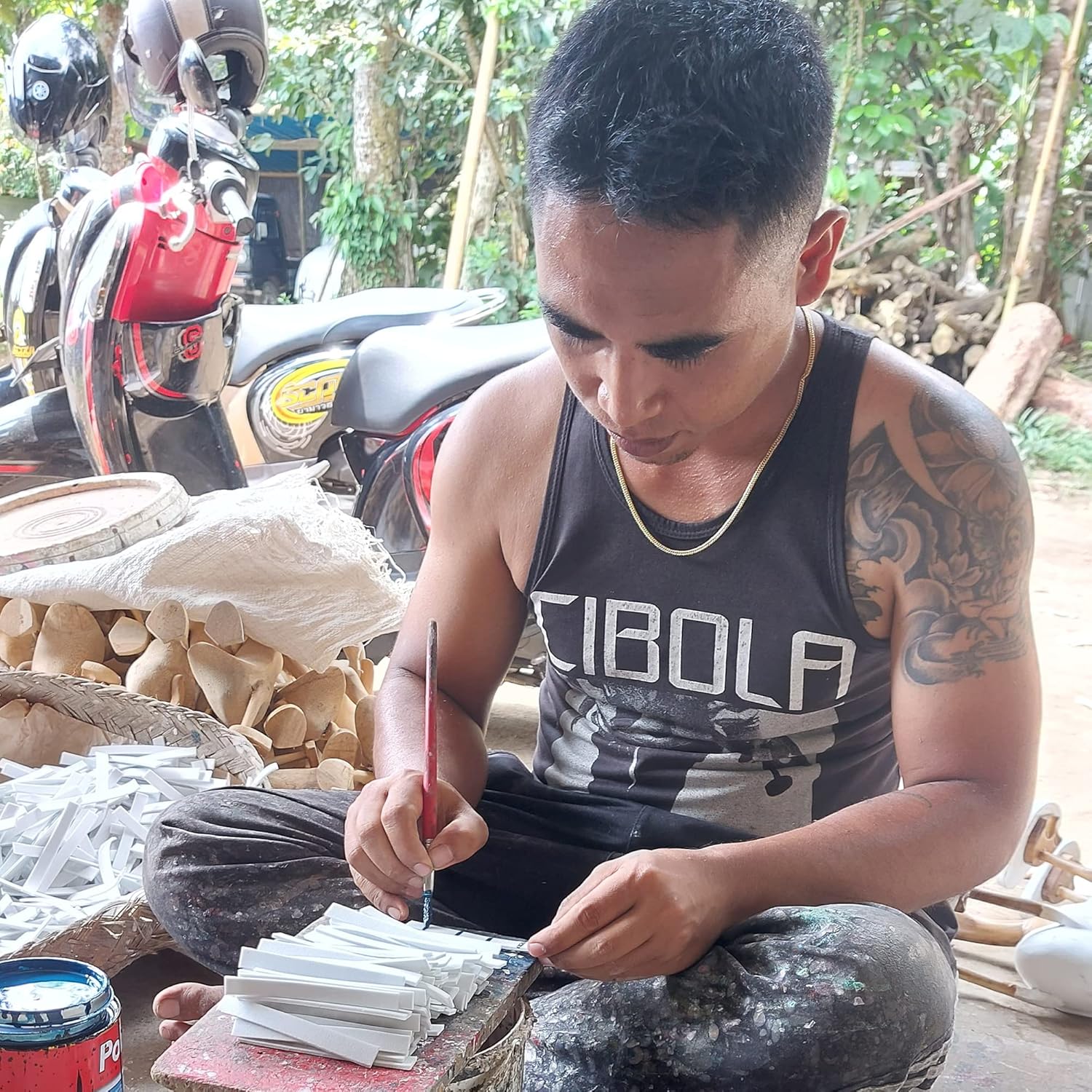 ART-CRAFT Anatra di Legno Decorazione Giardino 25cm - immagine 7