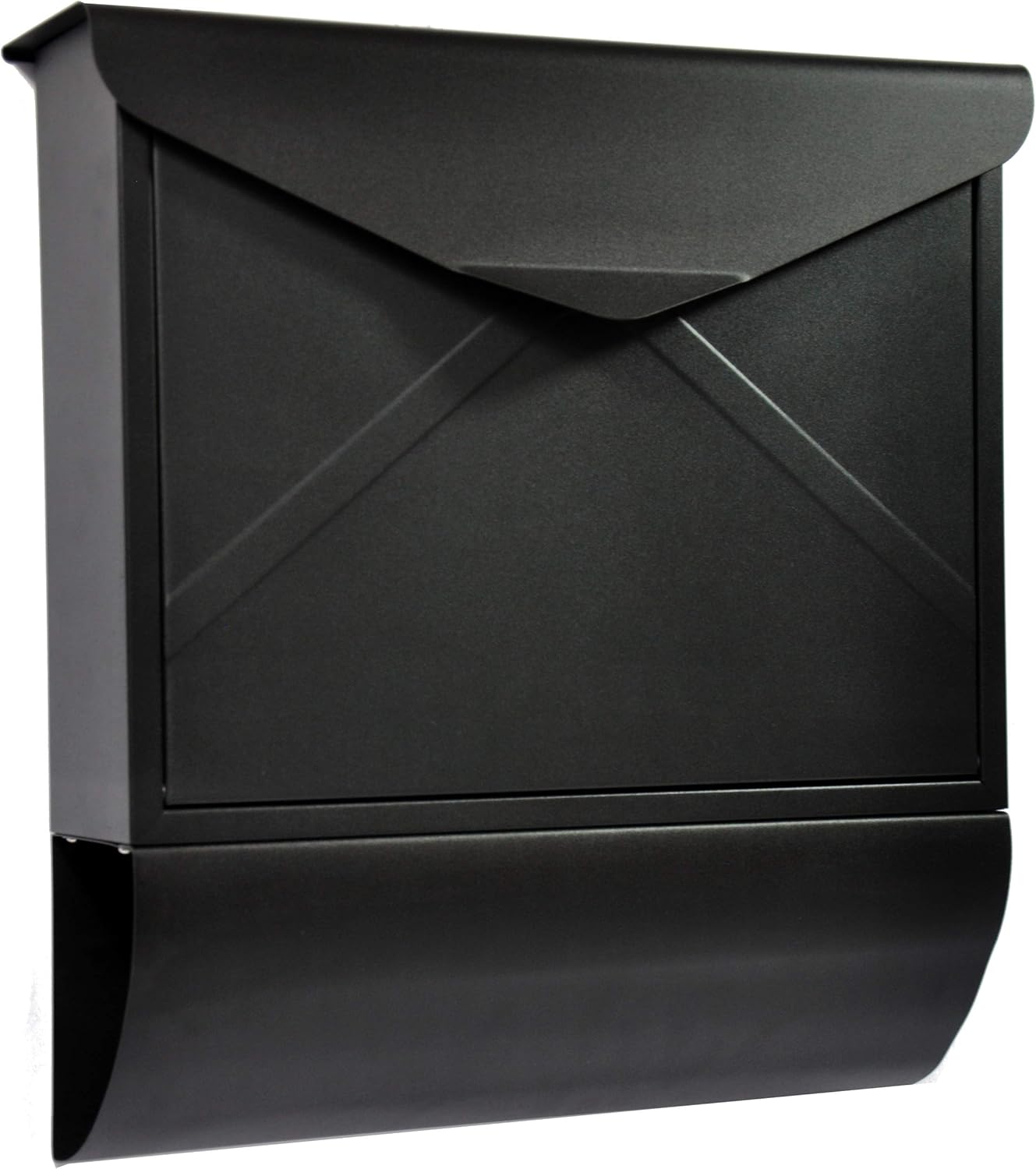 Cassetta delle Lettere di Design da Parete, Nero Opaco