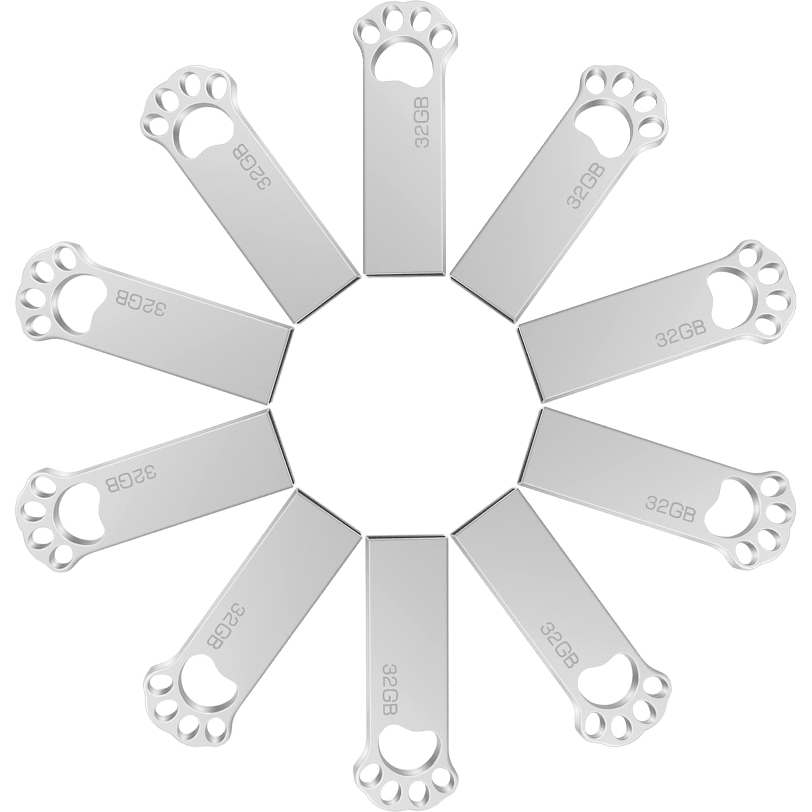 Chiavetta USB 32 GB Metallo - 10 Pezzi