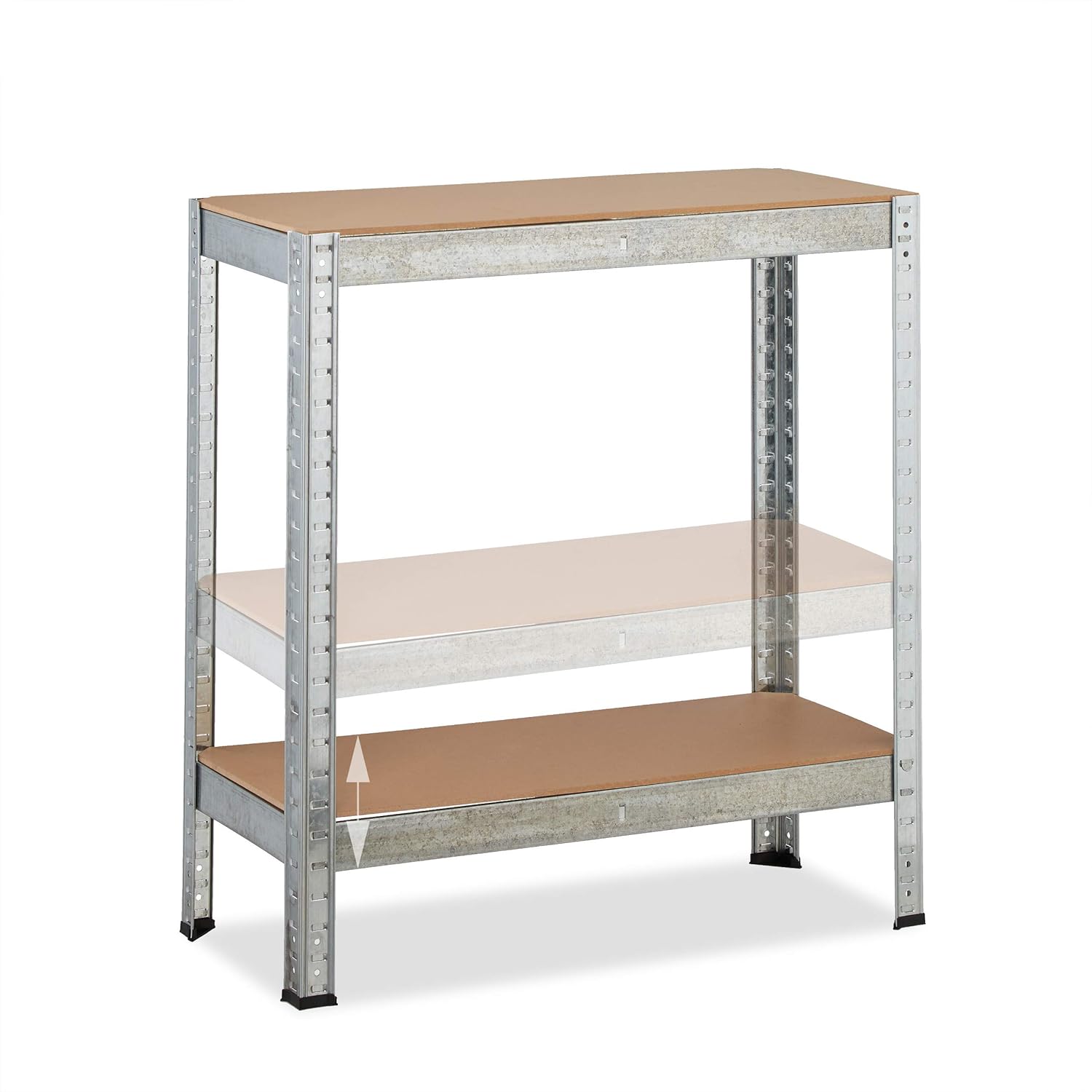 Relaxdays Scaffale in Metallo 150x70x30 cm, Argento - immagine 7