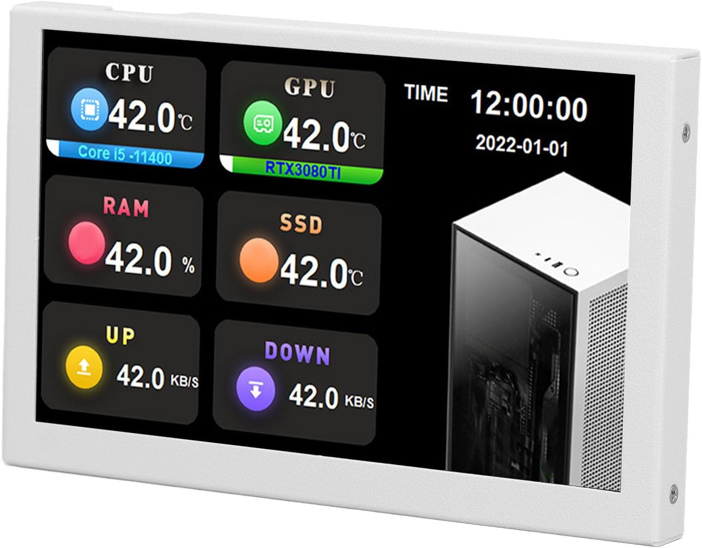 Hyuduo Mini Schermo USB IPS 5 Pollici, WHITE