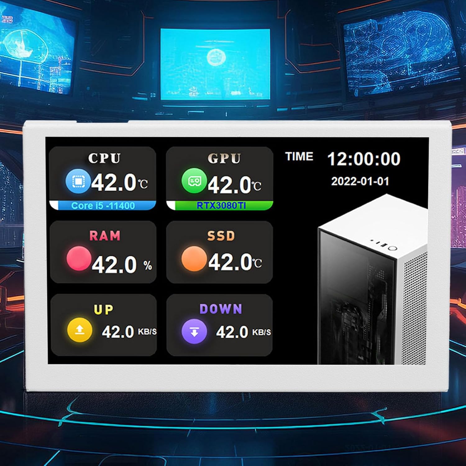 Hyuduo Mini Schermo USB IPS 5 Pollici, WHITE - immagine 7