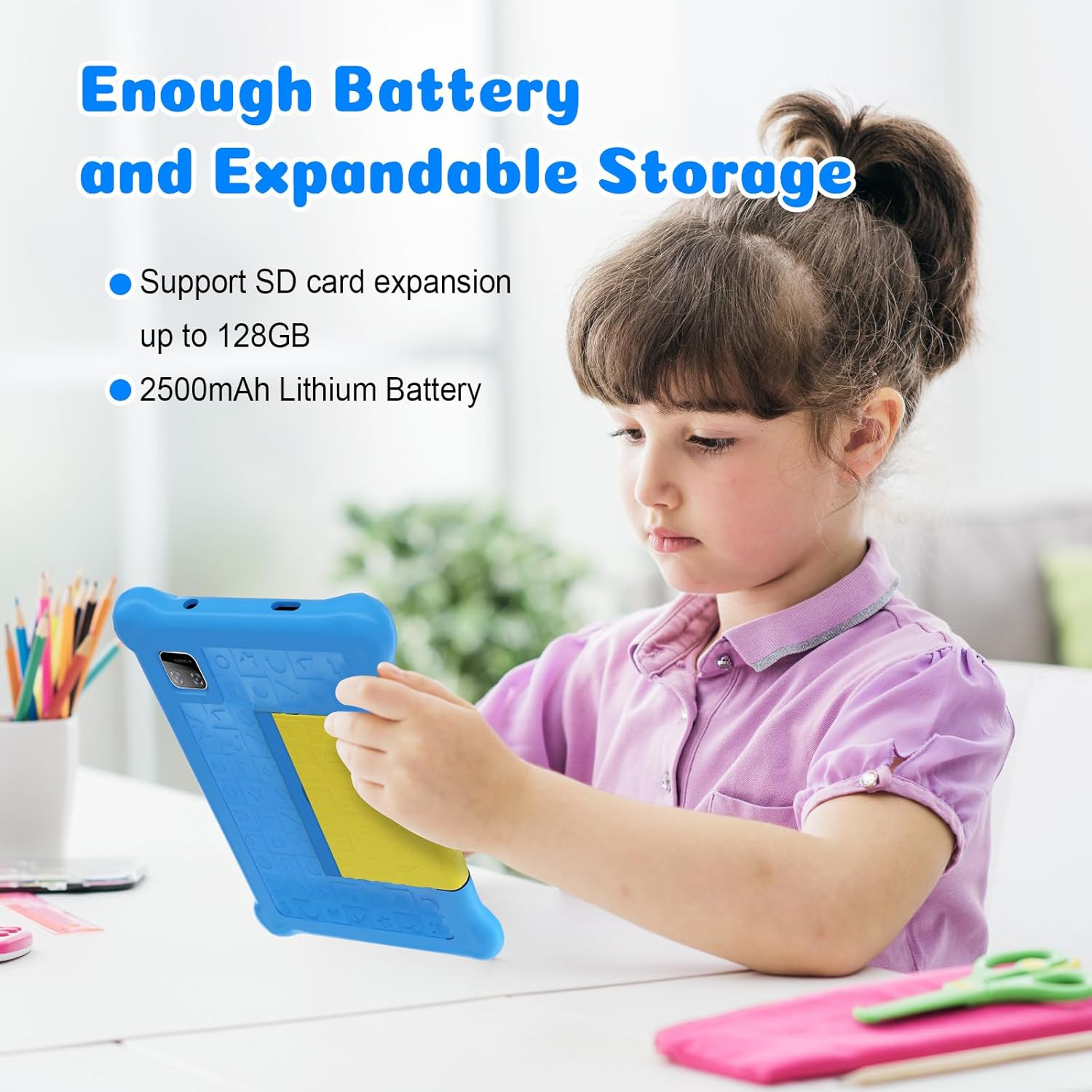 Yicty Tablet Bambini 7 Pollici Android 13, Blu - immagine 4