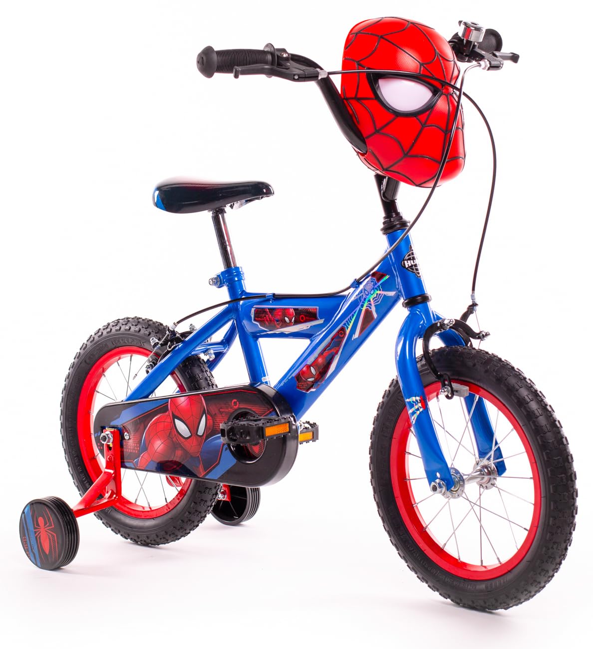 Huffy, Bicicletta 14 Marvel Spiderman Luxury Unisex-Baby, Blu, 16 pollici