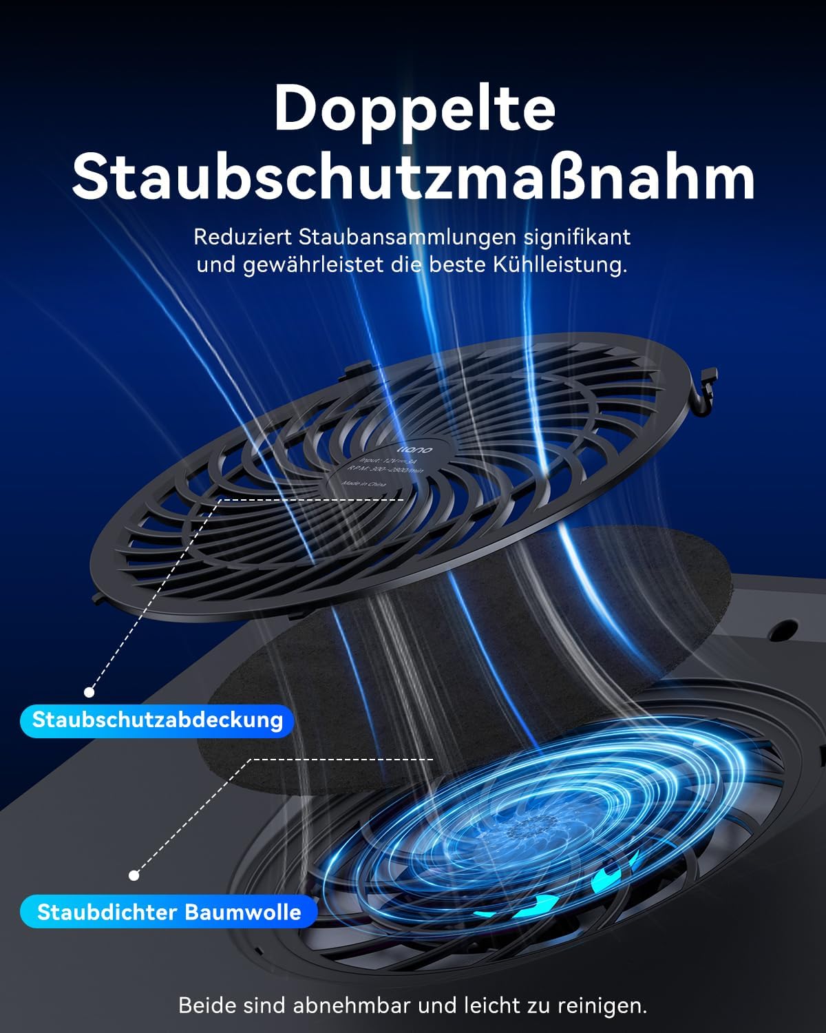 Base Raffreddamento PC Portatile con Ventole Turbo RGB - immagine 5