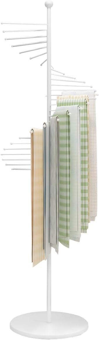 Porta Sciarpe di Design A Spirale, Bianco 170cm - immagine 1
