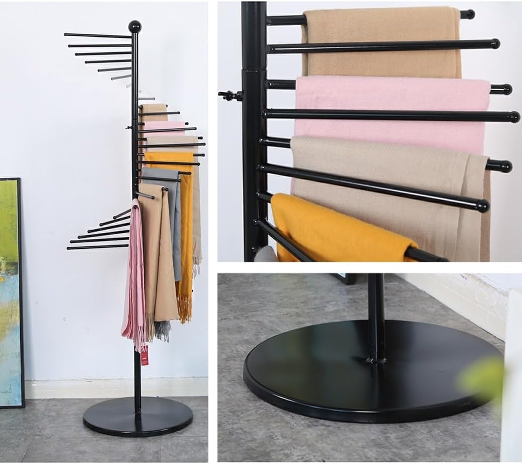 Porta Sciarpe di Design A Spirale, Bianco 170cm - immagine 4