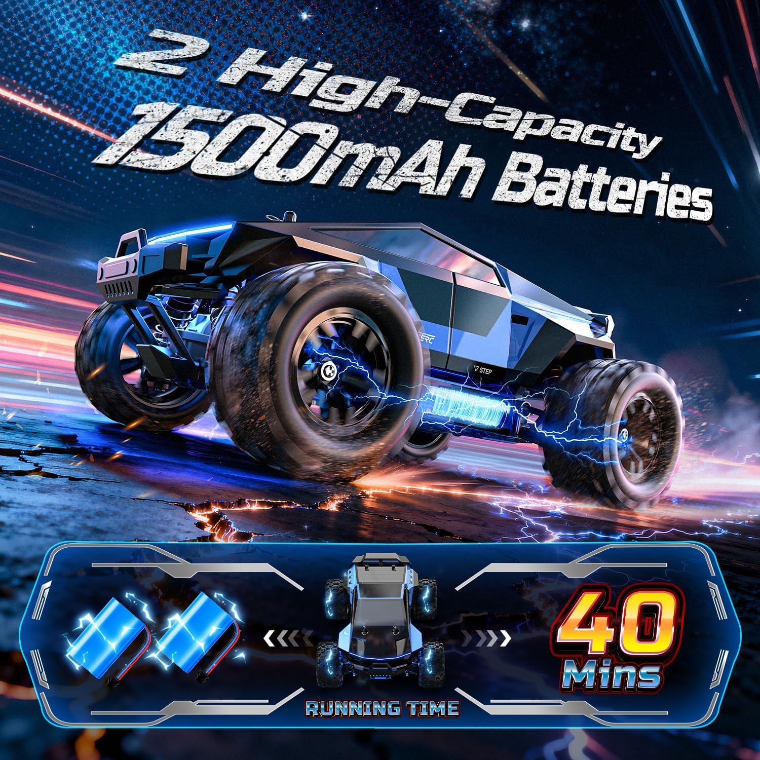 DEERC Auto Telecomandata All Terreno 1/18 40 KM/H - immagine 4