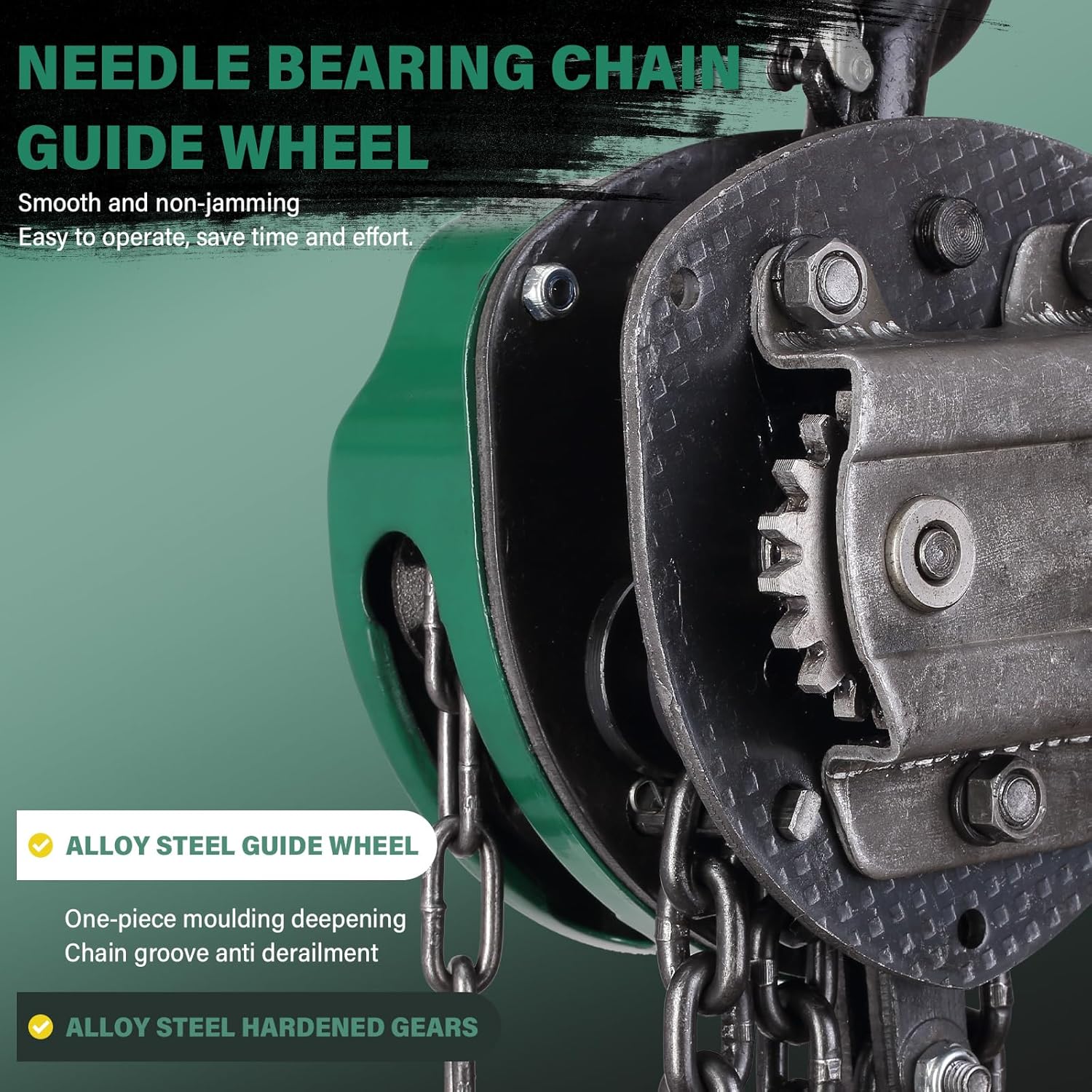 Stanew Paranco a Catena Manuale 2T 5m, Verde - immagine 3