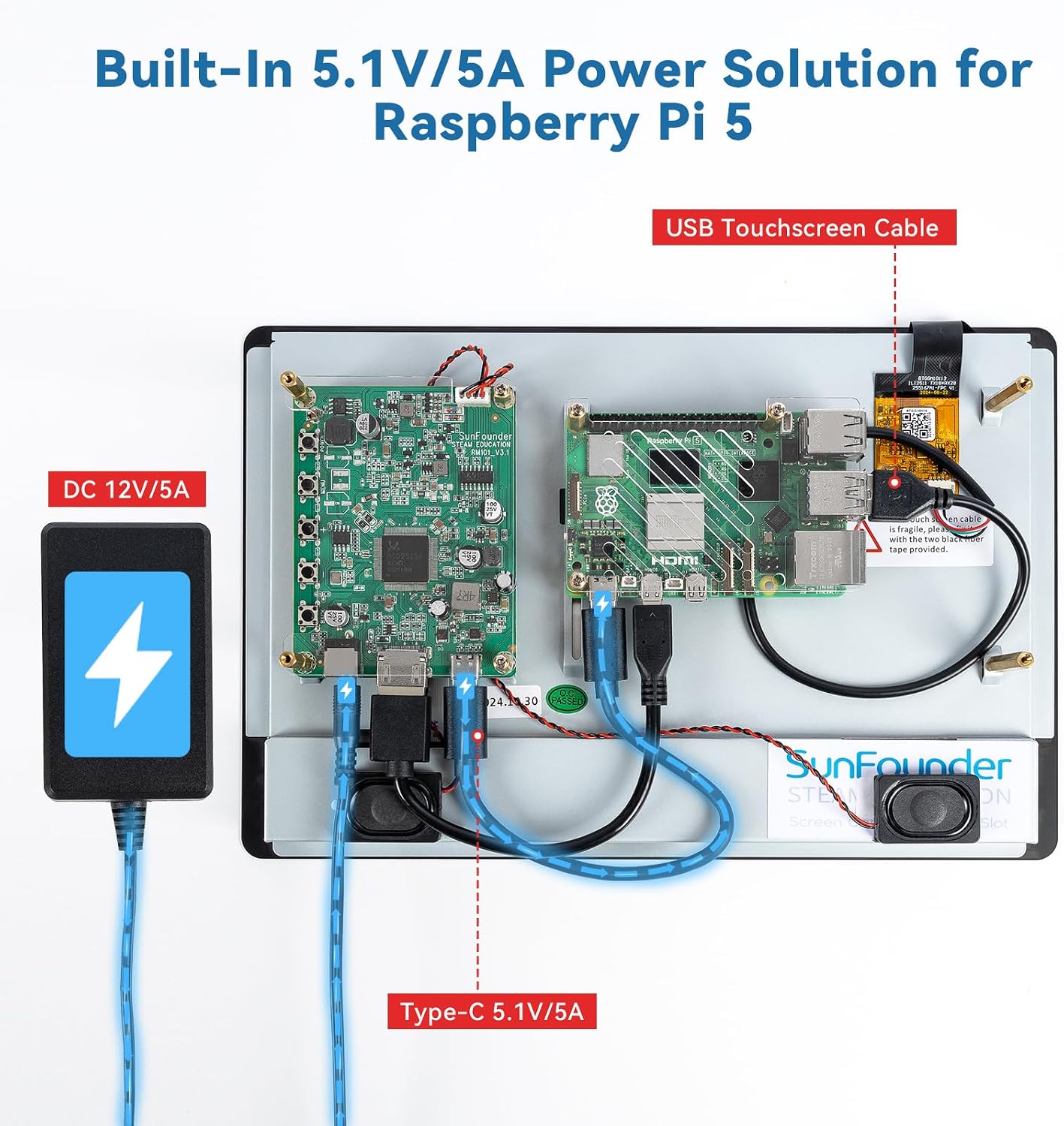 Sunfounder Raspberry Pi Display Touchscreen 10.1