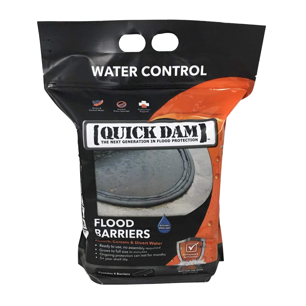 Quick Dam QD65-4 Barriera di inondazione, Nero, 4 confezione