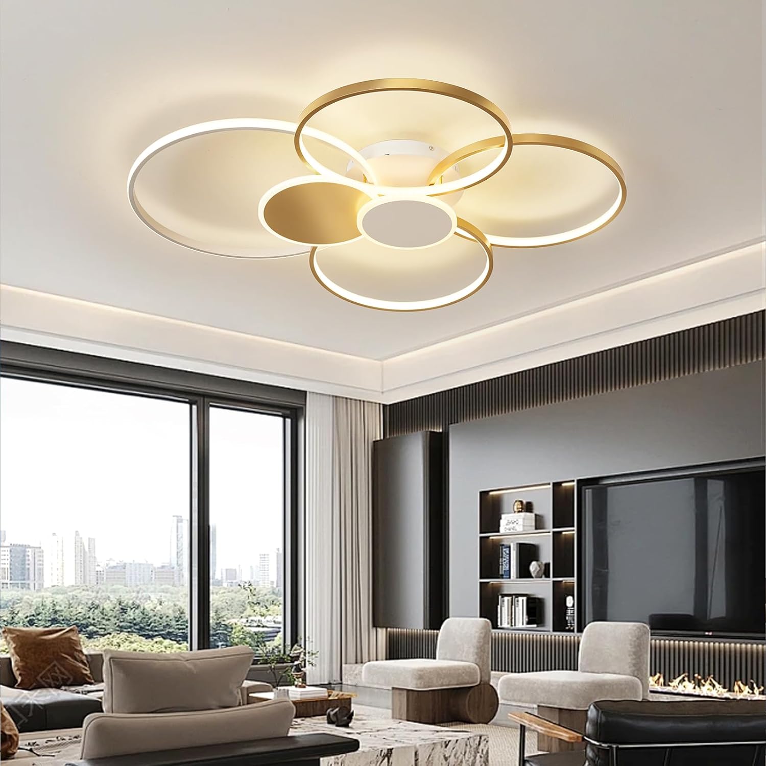 Lampadario LED Dimmerabile con Telecomando - immagine 3