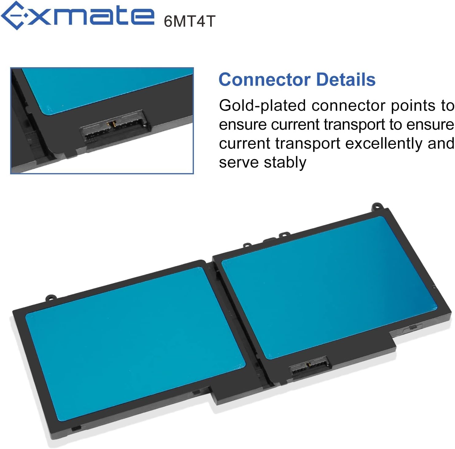 Exmate 6MT4T Batteria per Dell Latitude E5470 - immagine 5