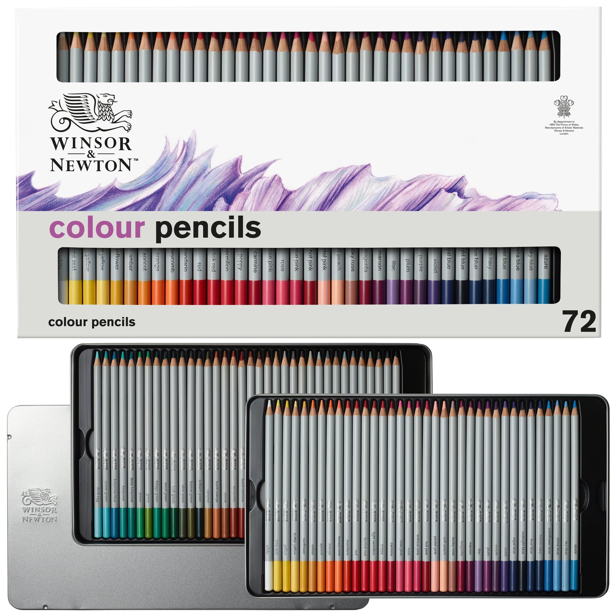 Winsor & Newton Studio Collection - Set di 72 matite di colori vivaci