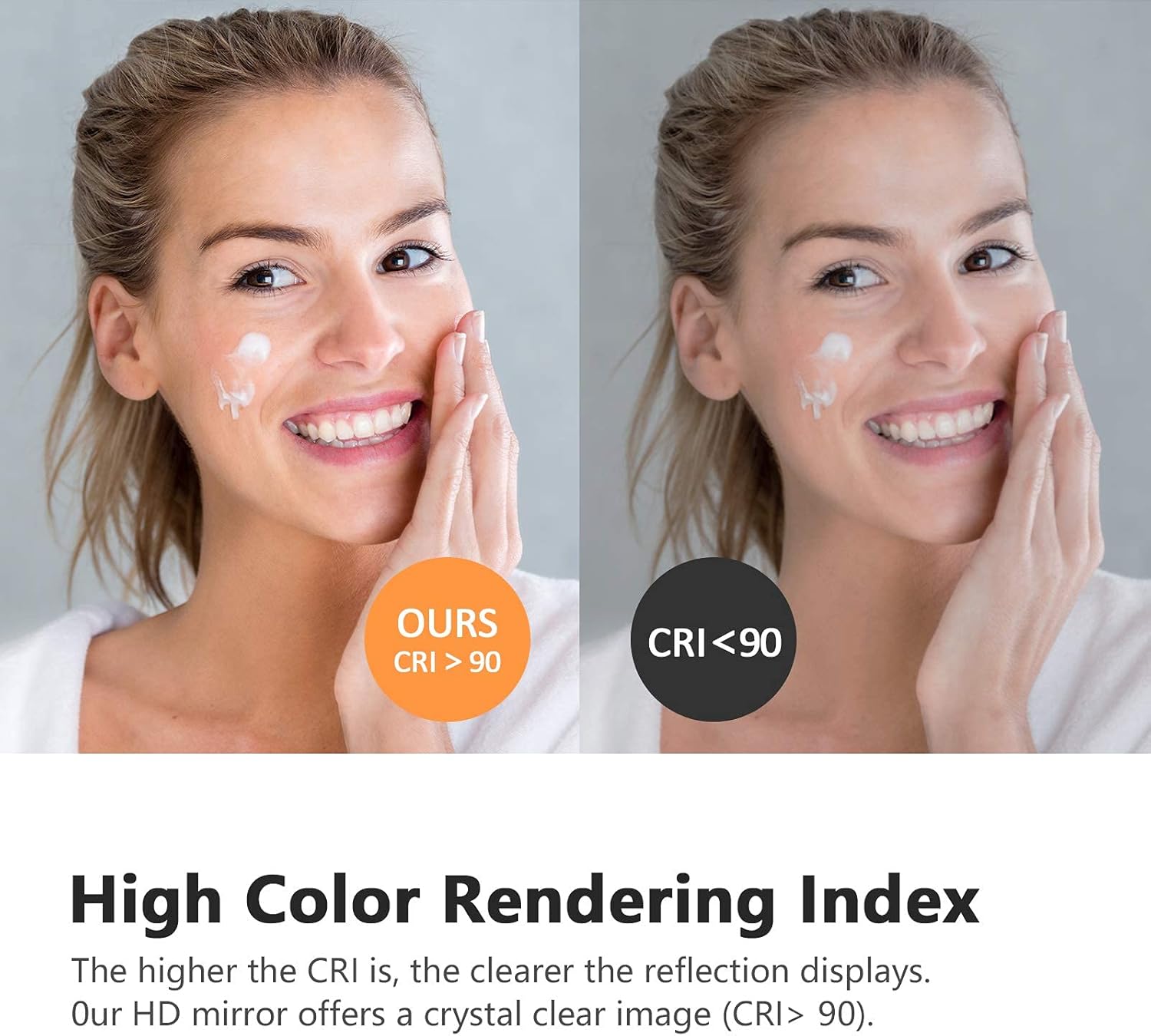 Emke Specchio Senza Cornice con Mensola 80x60 cm - immagine 3