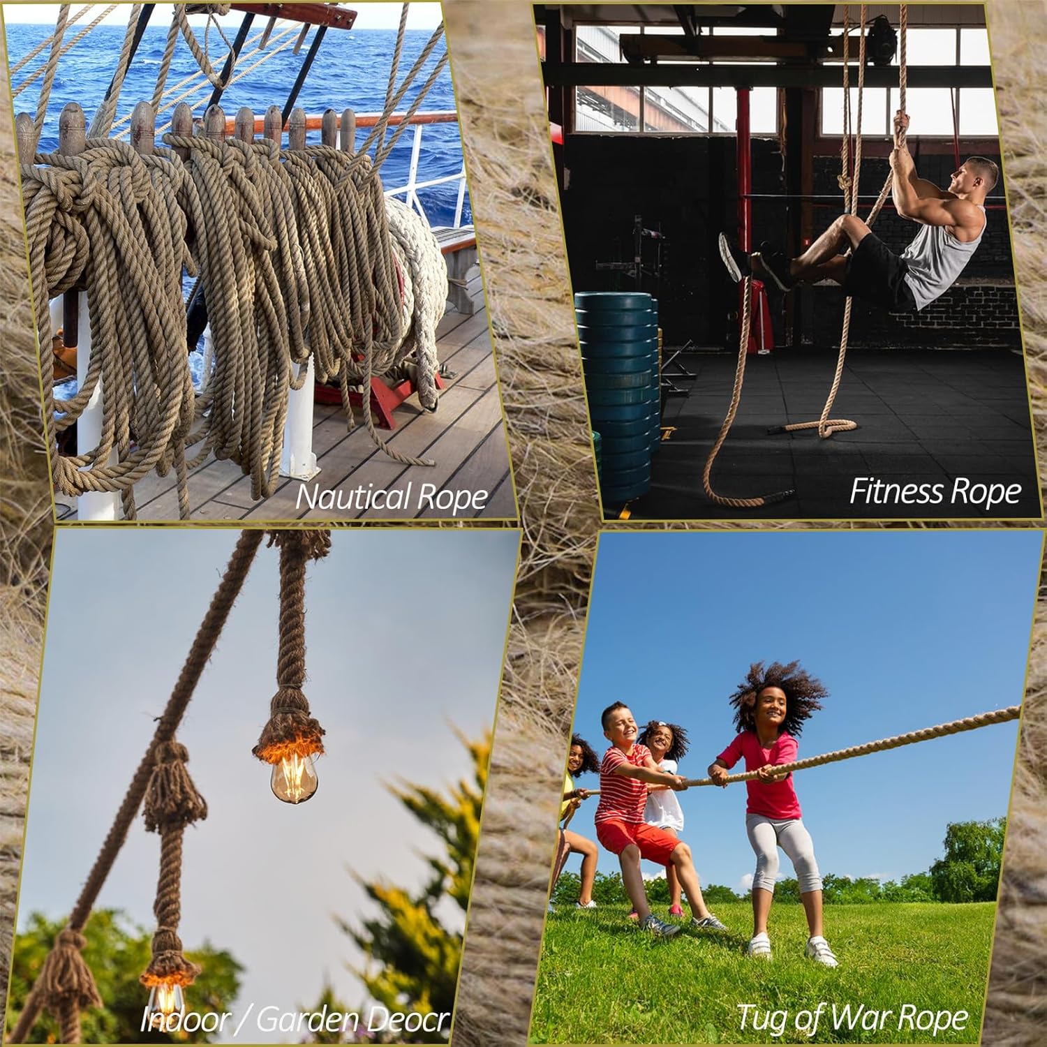 Aoneky Corda Juta Naturale 8M 25mm - immagine 5