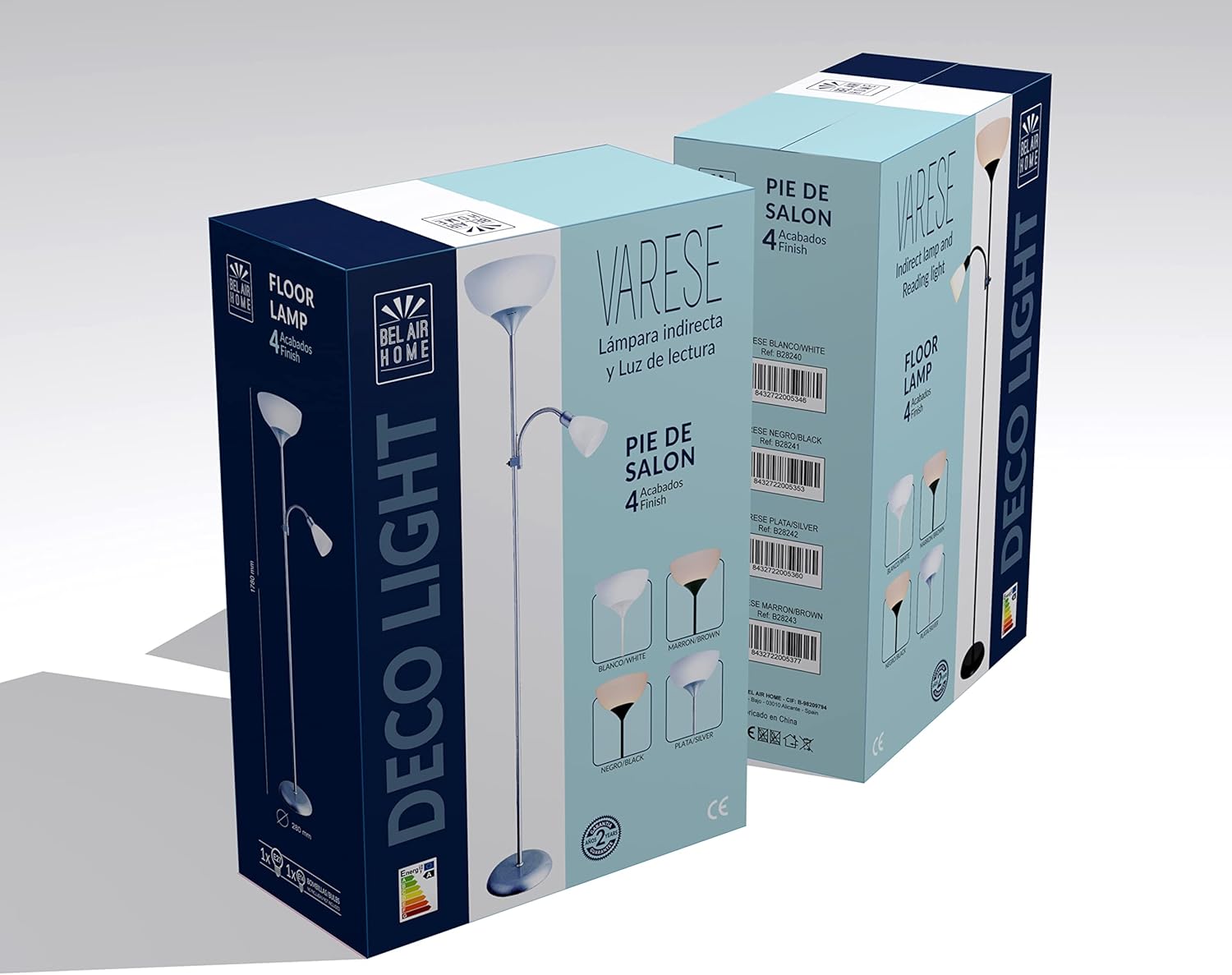 BEL AIR HOME Lampada da Terra Varese (Marrone) - immagine 4